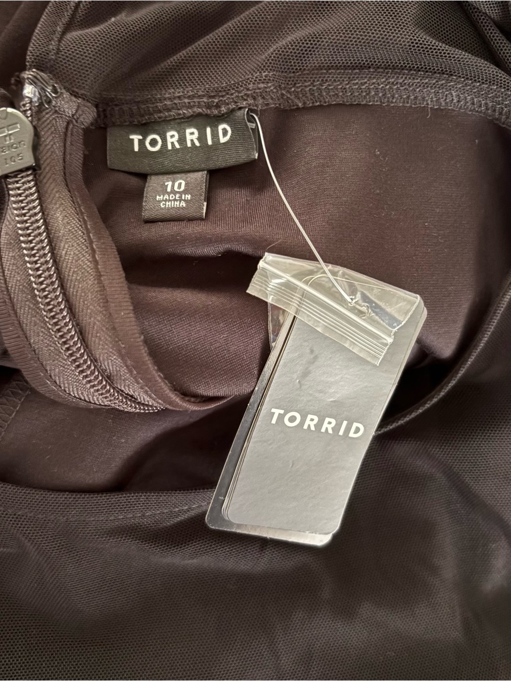 Torrid Mini Studio Luxe Ponte And Mesh Illusion Dress NWT Size 10 Feminine - Picture 5 of 7